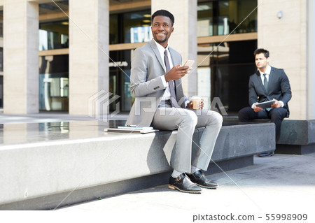 African businessman in the city 55998909