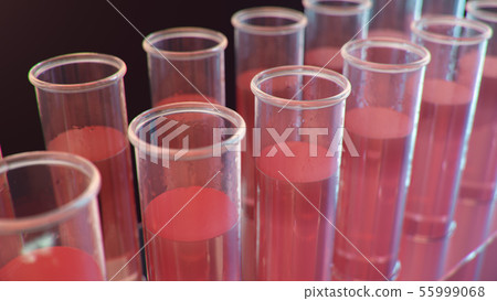 Science laboratory research. Development of medical technology. A breakthrough in biotechnology. Red 55999068