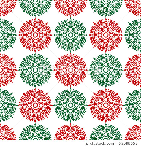 Mayan ornamental seamless pattern - mexican seamless texture 55999553