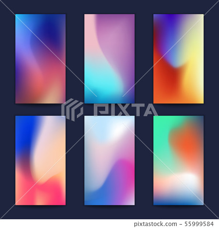Abstract fluid 3d shapes vector trendy liquid colors backgrounds set Abstract fluid 3d shapes vector trendy liquid colors backgrounds set 55999584