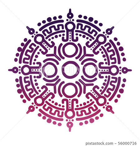Colorful ancient mexican mythology symbol 56000716