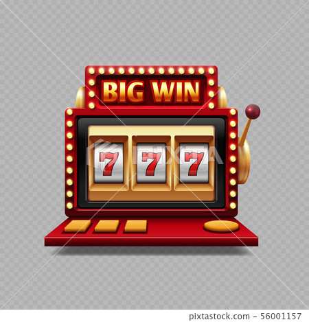 Realistic one arm bandit vector - jackpot slot casino 56001157