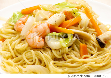 Salt yakisoba (seafood). Salt yakisoba (seafood). 56001329