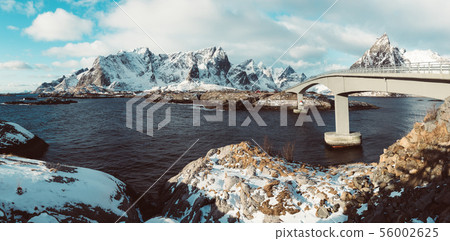 Hamnoy winter panorama 56002625