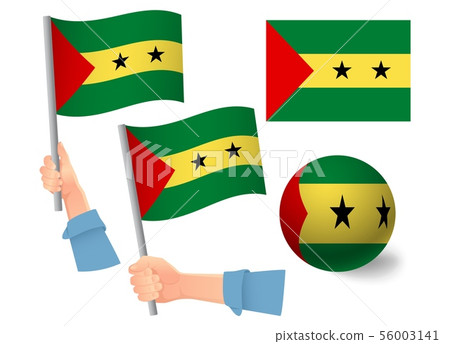 Sao Tome and Principe flag in hand icon Sao Tome and Principe flag in hand icon 56003141