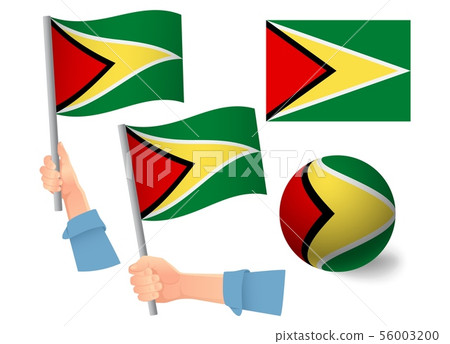 Guyana flag in hand icon Guyana flag in hand icon 56003200
