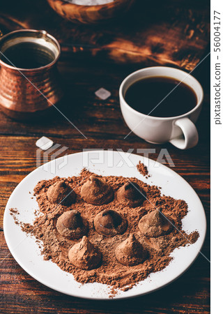 Homemade chocolate truffles Homemade chocolate truffles 56004177