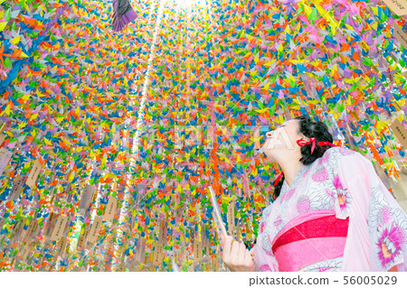 Sendai Tanabata 2019 paper cranes 88,000 (Nanairo Milky Way) 56005029
