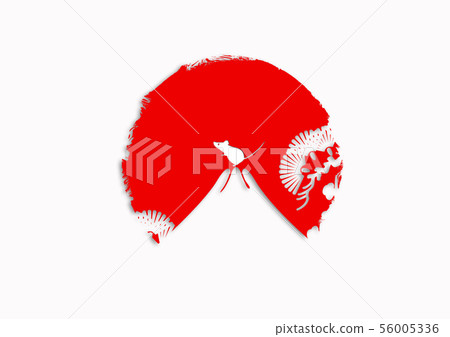 Fuji's first sunrise and mouse silhouette Fuji's first sunrise and mouse silhouette 56005336