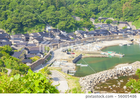Scenery of the Ogasaki fishing port in the village, Wajima City, Ishikawa Prefecture Scenery of the Ogasaki fishing port in the village, Wajima City, Ishikawa Prefecture 56005486