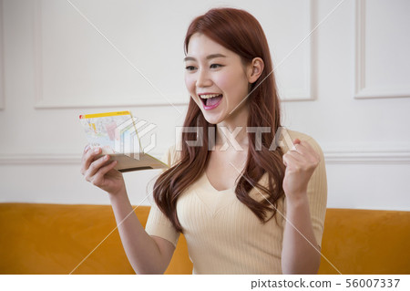 Attractive beautiful woman daily life 132 56007337