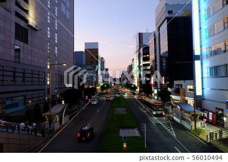 Hachioji station square at night Hachioji station square at night 56010494