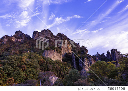 (Gunma Prefecture) Mt. Myogi illuminated by Asahi autumn (Gunma Prefecture) Mt. Myogi illuminated by Asahi autumn 56013306