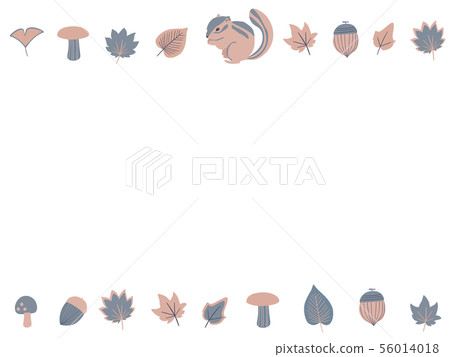 Chipmunk Autumn Vertical Line 2 - Stock Illustration [56014018] - PIXTA