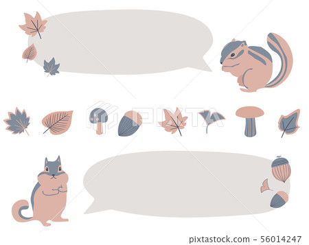 Chipmunk Autumn Frame 5-6 - Stock Illustration [56014247] - PIXTA