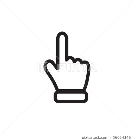 Pointing hand gesture icon graphic design template Pointing hand gesture icon graphic design template 56014346