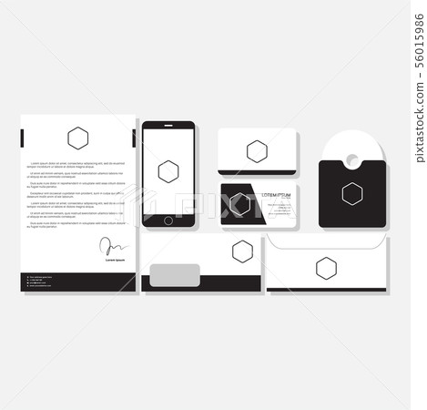 Stationery mockup design template vector isolated 56015986