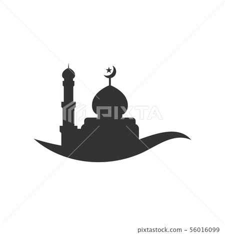 Mosque silhouette graphic design template vector 56016099