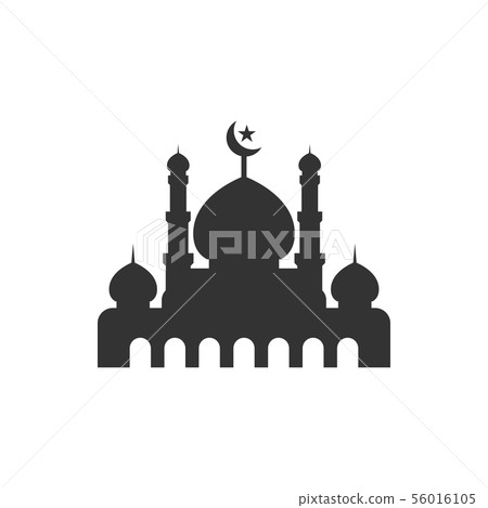 Mosque silhouette graphic design template vector 56016105