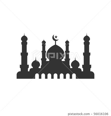 Mosque silhouette graphic design template vector 56016106