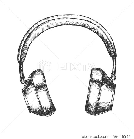 Hipster Accessory Wireless Headphones Ink Vector Hipster Accessory Wireless Headphones Ink Vector 56016545