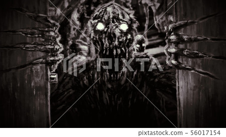 Enraged zombie monster opens bunker doors and Enraged zombie monster opens bunker doors and 56017154