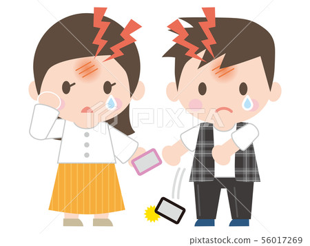 走的智能手機事故的例證 走的智能手機事故的例證 56017269