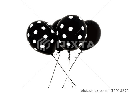 Group of black balloons isolated on white background 56018273