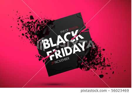 Black Friday Sale Vector Banner Stock Illustration 56023469