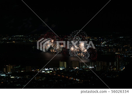 Lake Biwa fireworks from the Yumigaoka Observatory Lake Biwa fireworks from the Yumigaoka Observatory 56026334