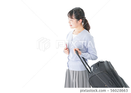 A young lady going abroad A young lady going abroad 56028663