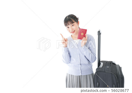 A young lady going abroad A young lady going abroad 56028677