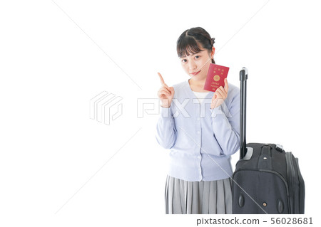 A young lady going abroad A young lady going abroad 56028681
