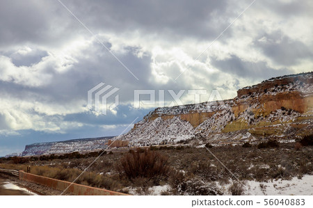 Panoramic View at the sky in the mountains of road Panoramic View at the sky in the mountains of road 56040883