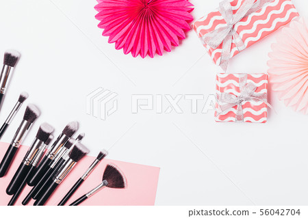 Set of professional makeup brushes Set of professional makeup brushes 56042704