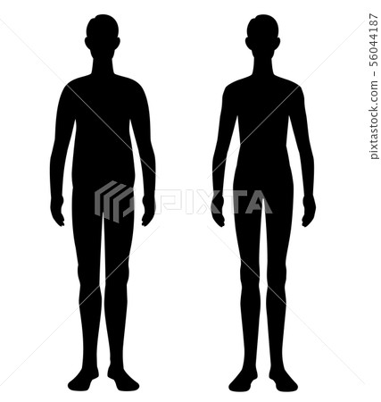 Silhouette men diet 56044187