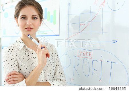 Pretty business woman Pretty business woman 56045265