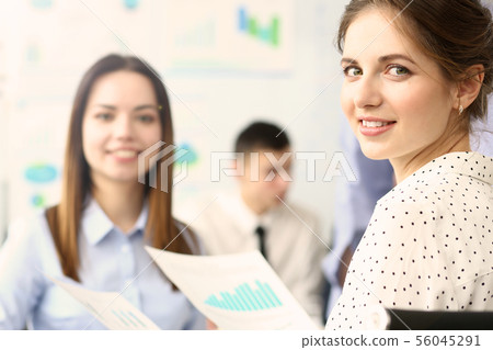 Smart woman in high-tech building Smart woman in high-tech building 56045291