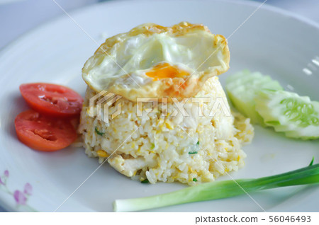 fried rice or stir-fried rice with fried egg fried rice or stir-fried rice with fried egg 56046493