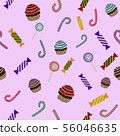pattern of sweets and candies 56046635