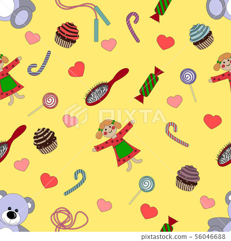 pattern of sweets and candies 56046688