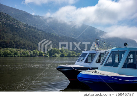 Lake ferryboats, lake Ioannina, Greece Lake ferryboats, lake Ioannina, Greece 56046787