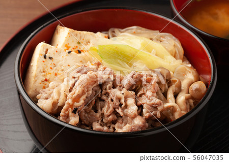 Sukiyaki on rice Sukiyaki on rice 56047035