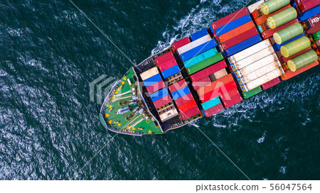 Container cargo ship carrying container for 56047564