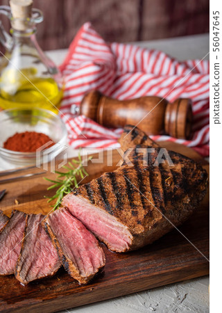 sliced tri tip seak marinated with santa maria sliced tri tip seak marinated with santa maria 56047645