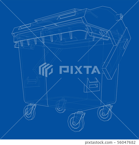 Outline Dumpster or dustbin vector Outline Dumpster or dustbin vector 56047682