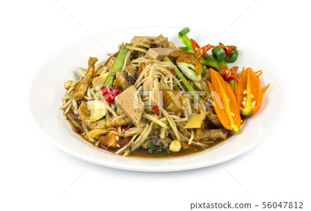 Mixed Papaya salad in Thai spicy style Mixed Papaya salad in Thai spicy style 56047812