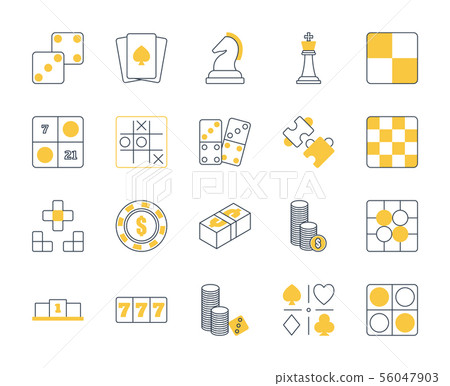 Esport and video game design icon set