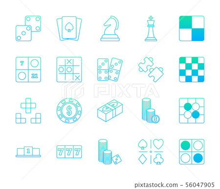 Esport and video game design icon set 56047905