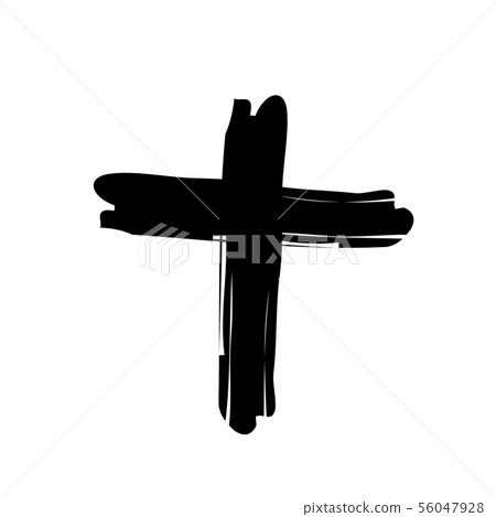 Hand drawn christian cross  56047928
